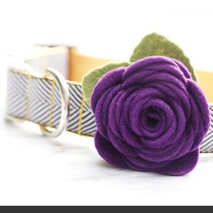 Purple Rain Rose Accent For Your Pets Collar